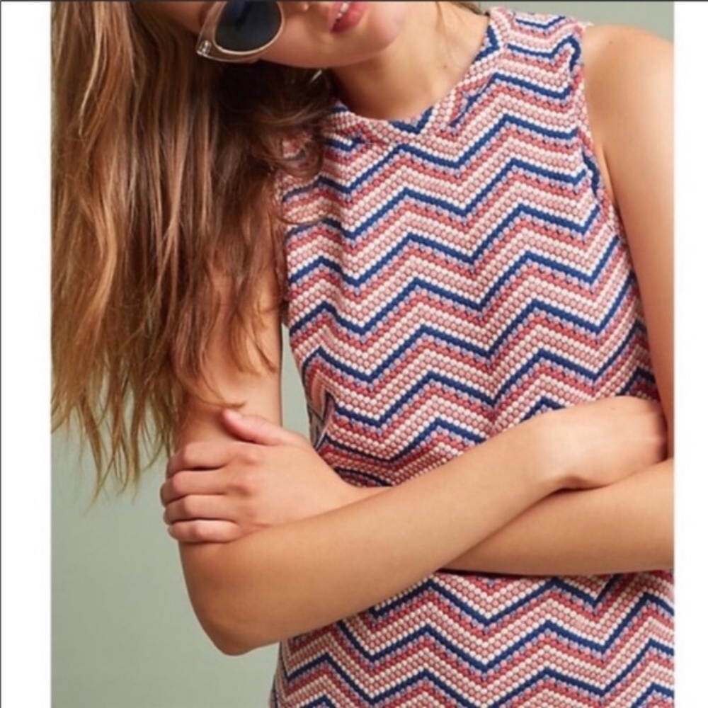 Anthropologie 9-h15 stcl Zig Zag Blouse